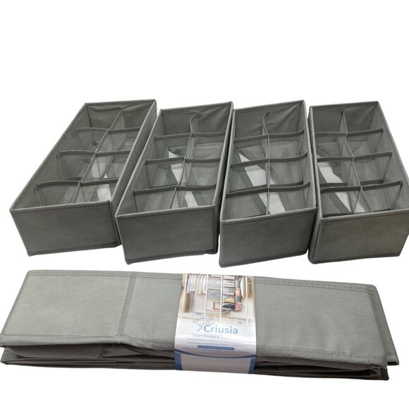 Set of 9 Cruisia Closet Drawer Organizers With Adjustable Compartments 81g - Picture 1 of 8